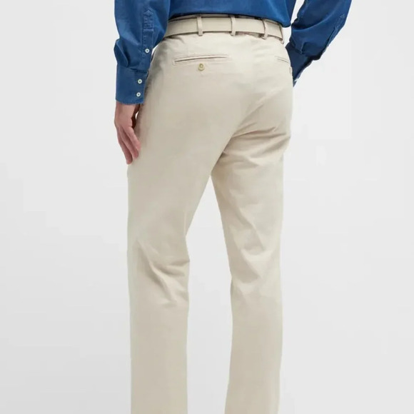 Peter Millar Men's Pilot Flat Front Chino Pant in Stone. Sz: 40 - Picture 2 of 10